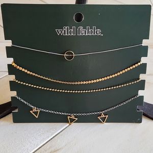 Wild Fable set of 4 necklaces Silver and Gold color